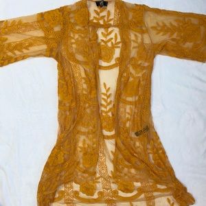 lace kimono (yellow)